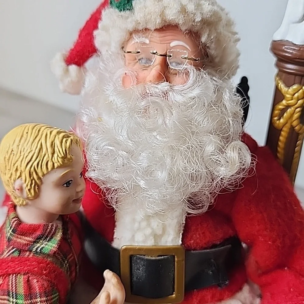 Vintage 1993 Musical Santa Boy Light Christmas List Holiday Creations Tested